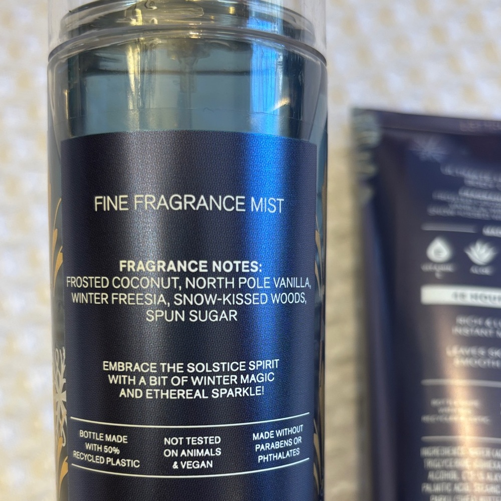 NEW Set! Bath & Body Works Frosted Coconut Snowball Fragrance Mist & Body Cream - Picture 6 of 8